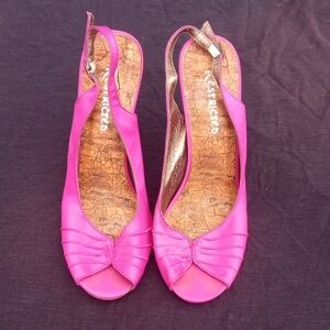 Restricted Fuchsia Slingback Sandals